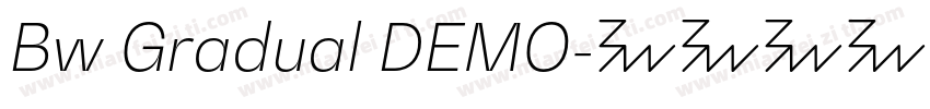 Bw Gradual DEMO字体转换